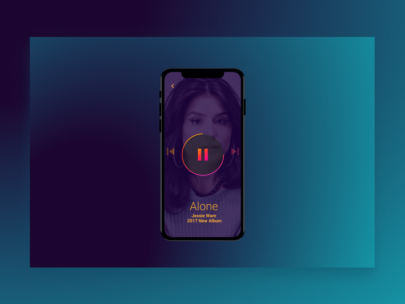 Daily UI - Day 009 - Music Player purple 009 music daily ui challange