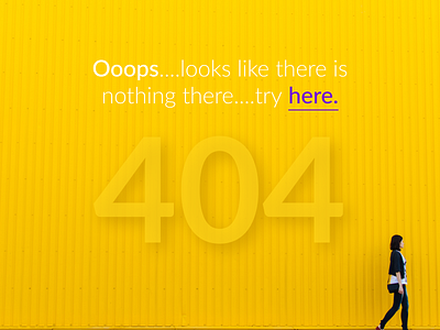 Task #008 for Daily UI challenge, 404 Page 008 404 challange daily ui yellow