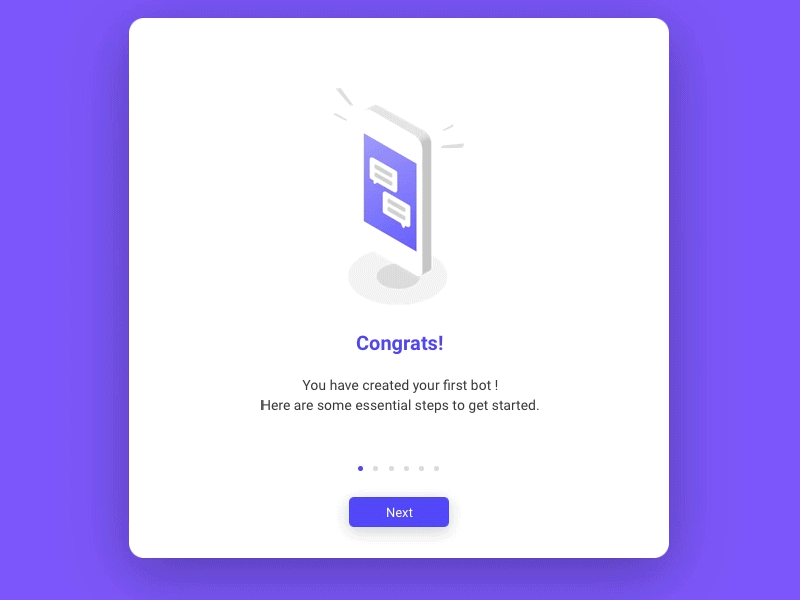 Bot creation onboarding slider bots chatbots onboarding principle sketch slider