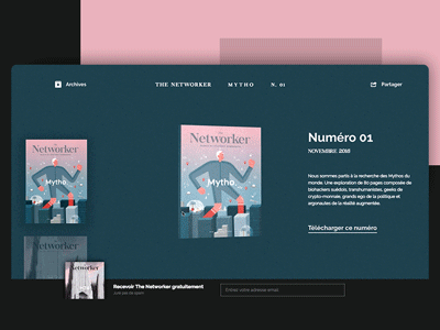The Networker archive scroll animation magazine webdesign webgl