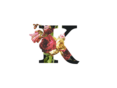 K Lettermark floral k lettermark logo logomark