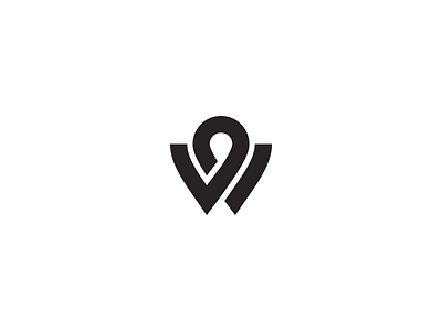 Wayfinder Logo lettermark logo w wayfinder