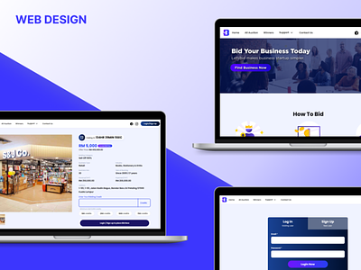 Web Design for Bid System app branding design graphic design illustration mobile ui ux vector