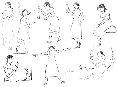 Character Gesture Sheet animation character design design procreate sketches