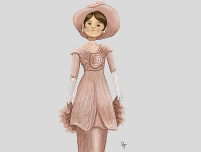 My Fair Lady Dress animation audrey character character design color palette costume drawing dress elise girls in animation hat hepburn illustration musical pink procreate pygmalion sketches