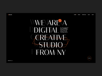 Oráiste creative creative agency dark design design studio modern portfolio theme web design wordpress