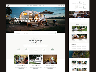 Kamperen - Camping and Adventure Tourism accommodation adventure booking camper camping facilities nature outdoor tent theme travel web design website wordpress