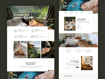 Kamperen - Glamping accommodation adventure camp camper camping cottage glamp nature tent theme travel web design website wordpress