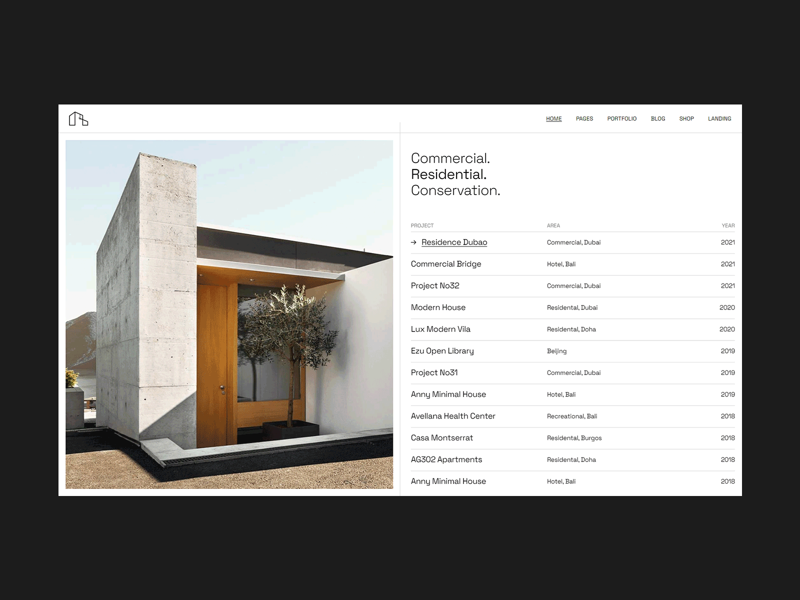 ArchiCon - Interactive Portfolio architect architecture building clean creative design house modern portfolio studio theme web design website wordpress