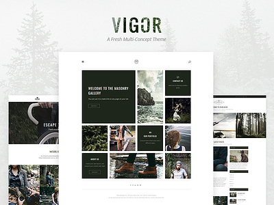 Vigor art blog clean design edge-themes elegant lifestyle portfolio shop theme vintage wordpress