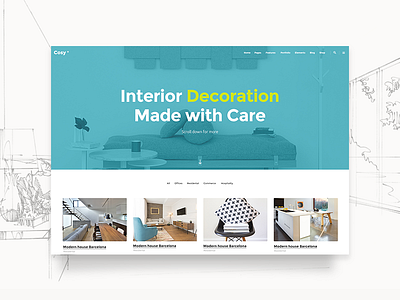 Cosy architecture clean decor interior modern portfolio theme wordpress