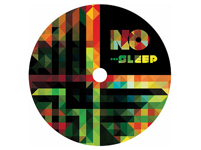 No sleep... branding cd dj house idea music set shapes vector