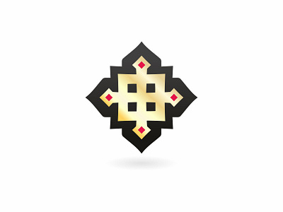Jewelry cross Logo art badge black branding design gold graphic icon illustration logo red vector