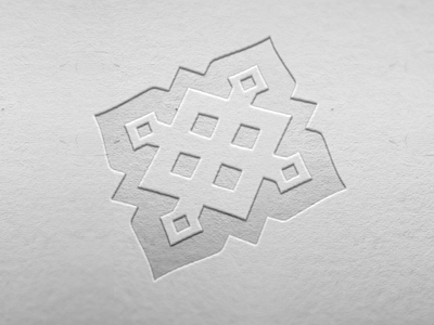 Embossed cross branding concept design graphic grey icon idea illustration logo paper photoshop