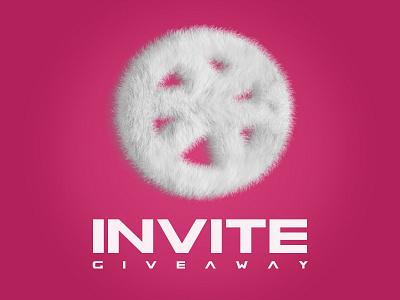 Dribbble Invite art concept design dribbble dribbble invite effect fur giveaway idea illustration invitation invite pink vector white