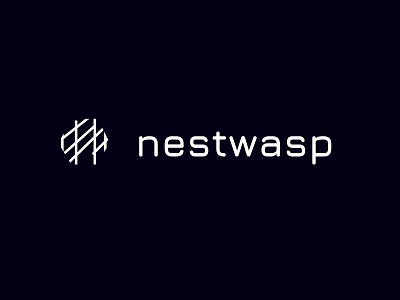Nestwasp Logo bee blue data data visualization design illustration logo nest nestwasp