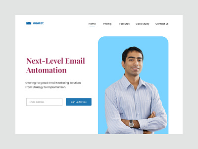 Mailist- Email Marketing Agency agency nestwasp ui ux website