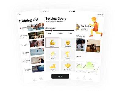 EasyFit App agency app fitness nestwasp online running ui ux workout