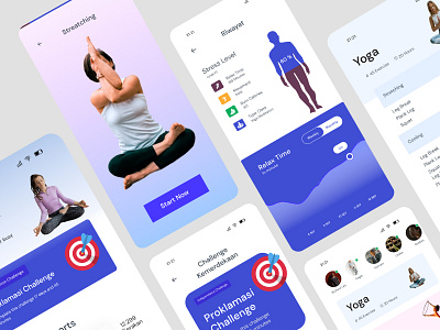 Exploration Yoga App agency app challenge meditatio nestwasp ui workout yoga