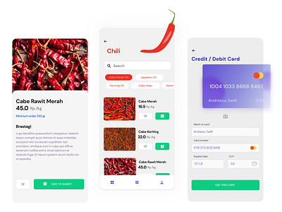 Grocery List App app ecommerce grocery ui vegetable