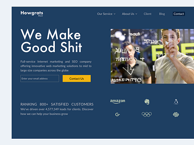 Howgrats Wizard agency landing page