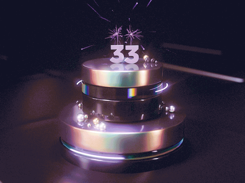 Tech Cake Birthday after effects cinema 4d motion graphics particles redshift stardust