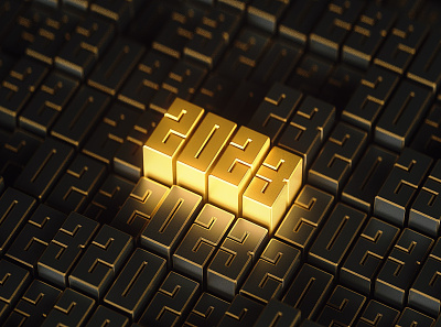 Hello 2023 2023 cinema 4d gold golden industry manufacturing motion design redshift