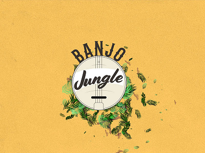 Banjo Jungle - Logo banjo barbaro bluegrass jungle logo music musical instrument western youtube channel