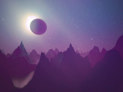Ultraviolet c4d cinema 4d eclipse landscape mountains myepic purple redshift ultraviolet