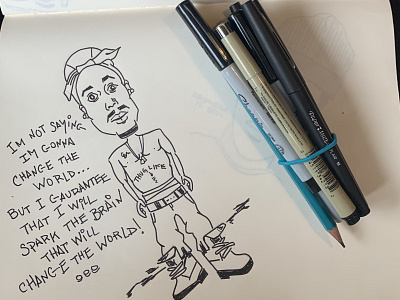 Tupac cartoon illustration