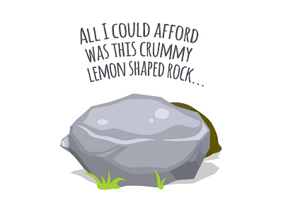 Lemon Shaped Rock birthday card illustration the simpsons vector