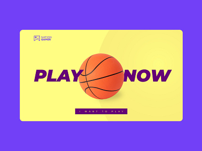 Play Now basketball design gamer landing design landing page landingpage play purple ui ui design uidesign videogame yellow
