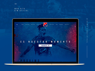 DIM Website ball design football red and blue soccer ui uxdesign