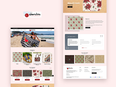 Shoreline Handwerks Store Home Page Design app branding design graphic design illustration logo typography ui ux vector