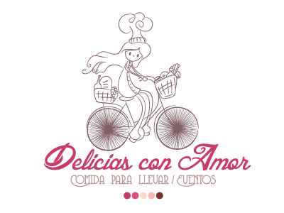 Delicias Dribble illustration logo