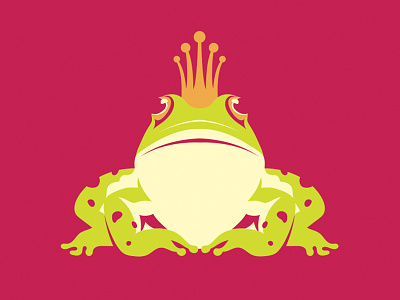 Frog Prince crown frog frog prince illustration pink prince screen print toad vector