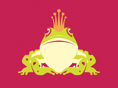 Frog Prince crown frog frog prince illustration pink prince screen print toad vector