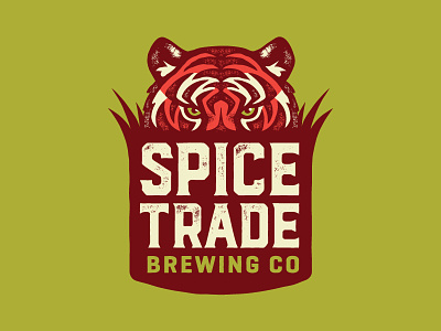 Spice Trade Brewing distressed illustration india logo spice spice trade tiger vector