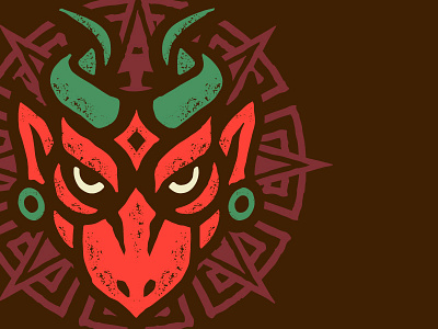 Spice Trade Mandala brewery exotic horns illustration mandala mask nepal