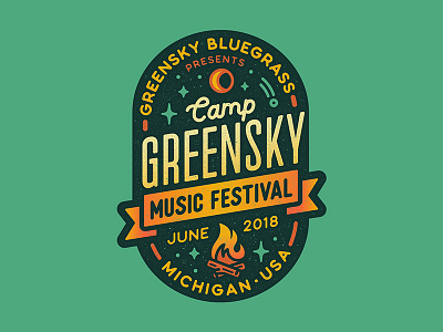 Camp Greensky bluegrass camp festival greensky bluegrass logo logo design music music festival