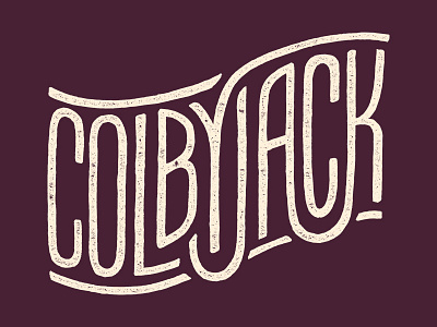 ColbyJack cheese colby distressed hand lettering jack lettering name rustic