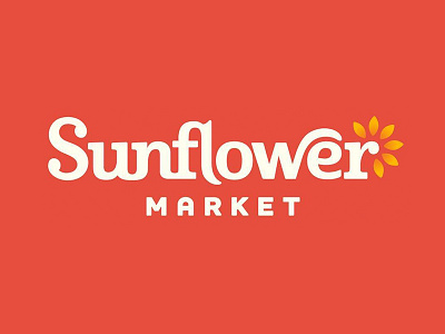 Sunflower Market flower friendly friendly typography grocery logo market sunflower typography