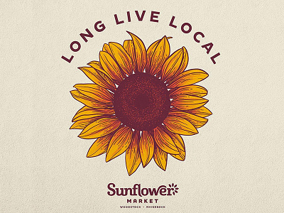 Sunflower Mural design floral flower grocery illustration market mural sunflower wall art