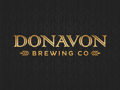 Donavon Brewing Co art nouveau beer brew brewing brewing company donavon gold logo nouveau