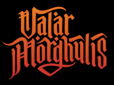 Valar Morghulis game of thrones got hand lettering lettering neon season 8 typography valar morghulis