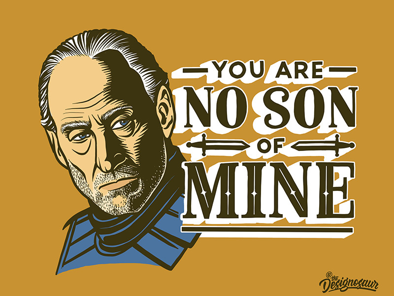 Tywin Lannister portrait lettering typography illustration season 8 tywin lannister lannister tywin game of thrones