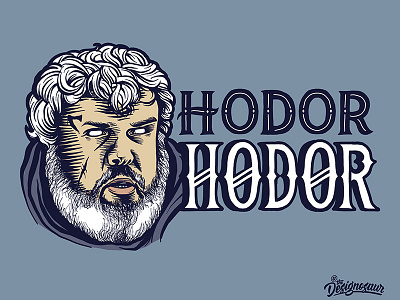 Hodor game of thrones hodor illustration lettering portrait typography