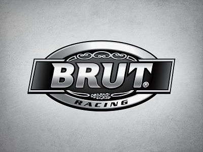 Brut Racing badge branding brut drag racing identity logo logo mark metal motorsports nhra racing sports