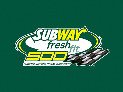 Subway Fresh Fit 500 Entitlement Logo brand mark branding identity logo logo mark motorsports nascar racing sports subway