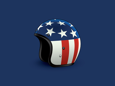 Easy Rider captain america easy rider helmet illustration motorcycle peter fonda red white blue stars and stripes vector